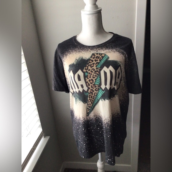 Bella Canvas Tops - Bella Canvas | Charcoal Grey ‘Mama’ Graphic T-Shirt